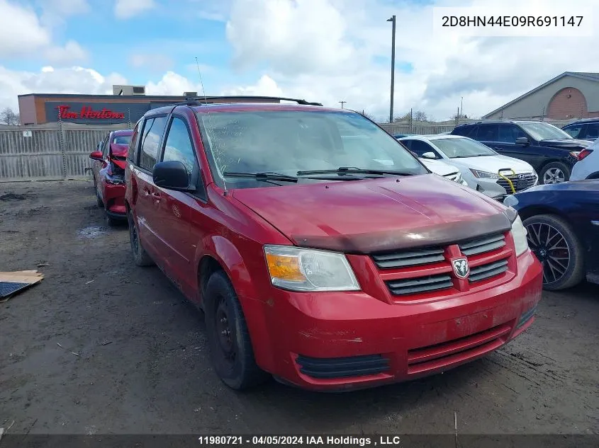 2D8HN44E09R691147 2009 Dodge Grand Caravan Se