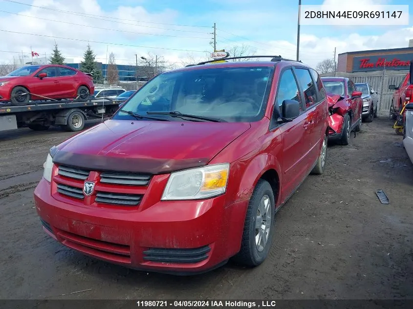 2009 Dodge Grand Caravan Se VIN: 2D8HN44E09R691147 Lot: 11980721