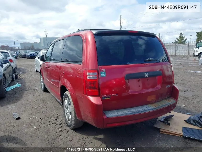 2D8HN44E09R691147 2009 Dodge Grand Caravan Se