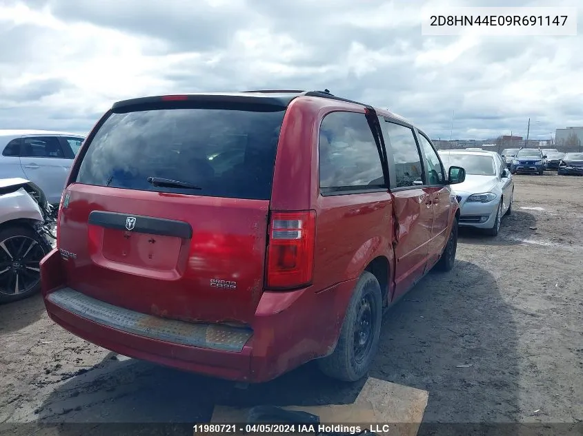 2009 Dodge Grand Caravan Se VIN: 2D8HN44E09R691147 Lot: 11980721