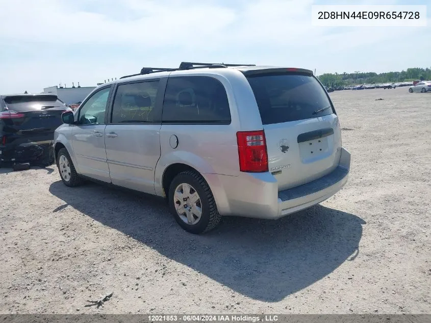 2009 Dodge Grand Caravan Se VIN: 2D8HN44E09R654728 Lot: 12021853