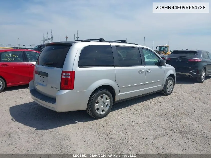 2009 Dodge Grand Caravan Se VIN: 2D8HN44E09R654728 Lot: 12021853