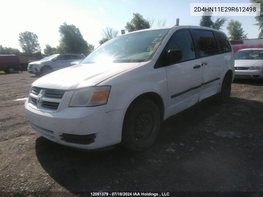 2009 Dodge Grand Caravan C/V C/V VIN: 2D4HN11E29R612498 Lot: 12051379