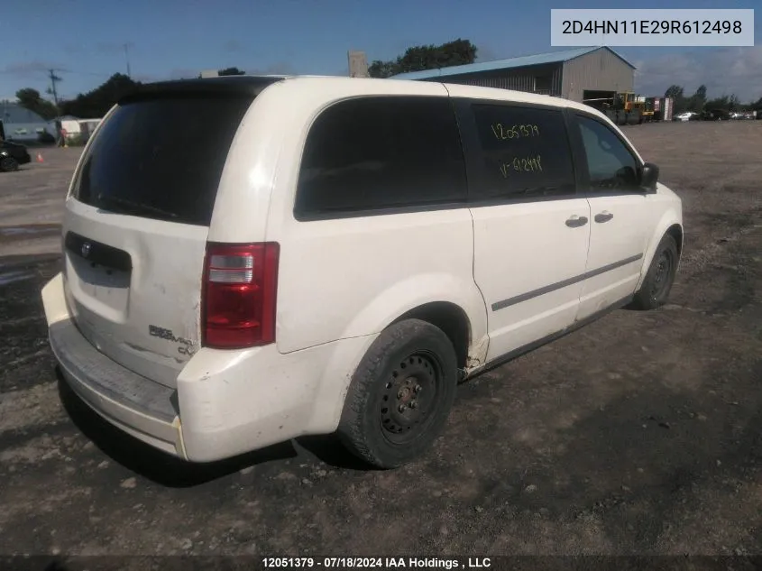 2009 Dodge Grand Caravan C/V C/V VIN: 2D4HN11E29R612498 Lot: 12051379