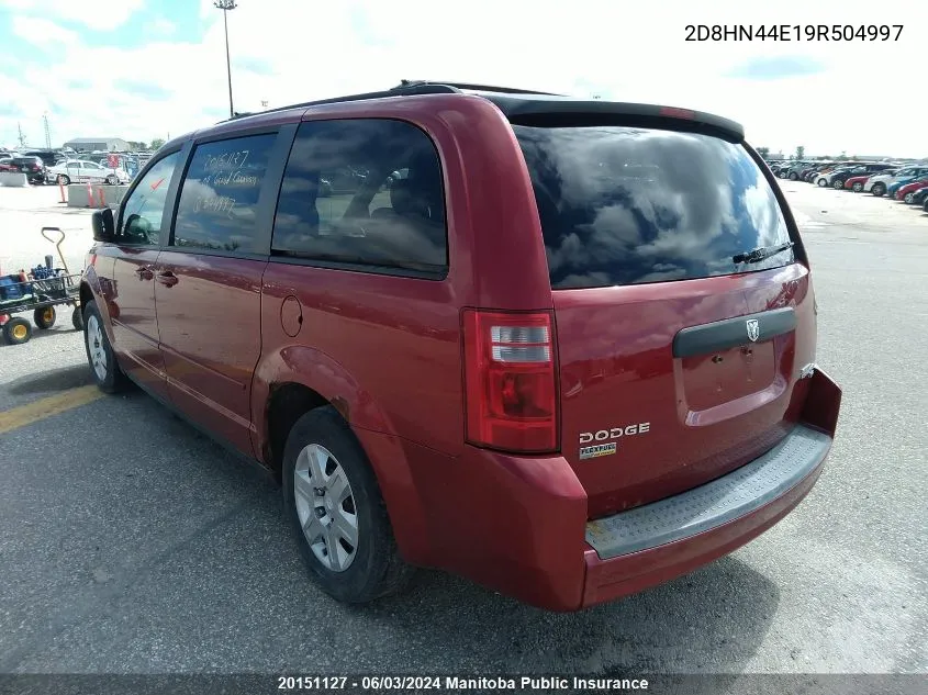 2D8HN44E19R504997 2009 Dodge Grand Caravan Se