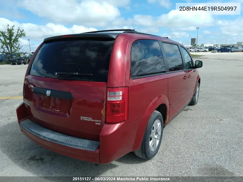 2D8HN44E19R504997 2009 Dodge Grand Caravan Se