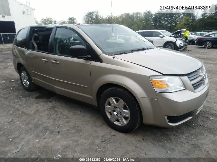 2009 Dodge Grand Caravan Se VIN: 2D4RN4DE5AR343399 Lot: 39392383