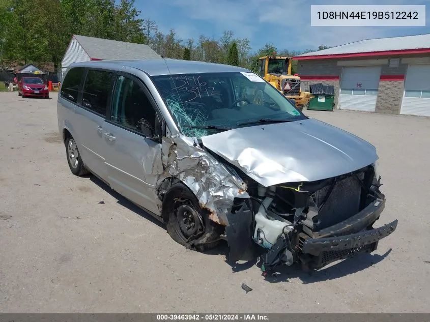 2009 Dodge Grand Caravan Se VIN: 1D8HN44E19B512242 Lot: 39463942