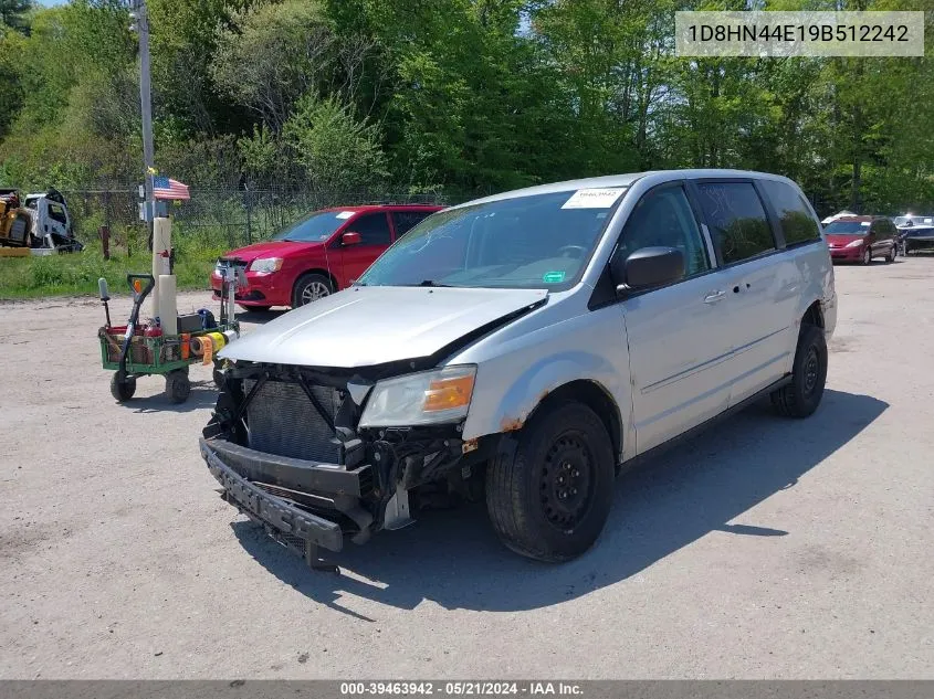 2009 Dodge Grand Caravan Se VIN: 1D8HN44E19B512242 Lot: 39463942