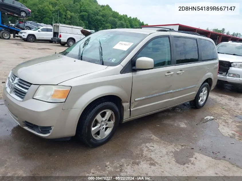 2009 Dodge Grand Caravan Sxt VIN: 2D8HN54189R667147 Lot: 39470227