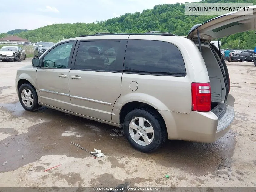 2D8HN54189R667147 2009 Dodge Grand Caravan Sxt