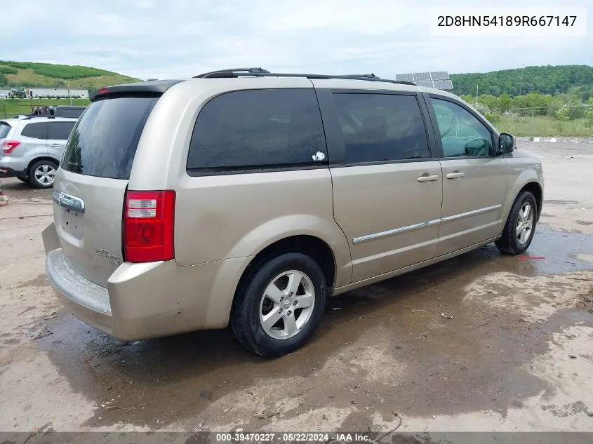 2009 Dodge Grand Caravan Sxt VIN: 2D8HN54189R667147 Lot: 39470227