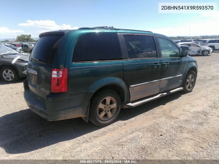 2009 Dodge Grand Caravan Sxt VIN: 2D8HN541X9R593570 Lot: 40217478