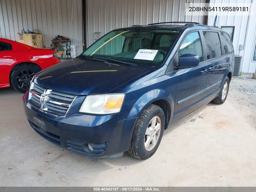 2009 Dodge Grand Caravan Sxt VIN: 2D8HN54119R589181 Lot: 40343107