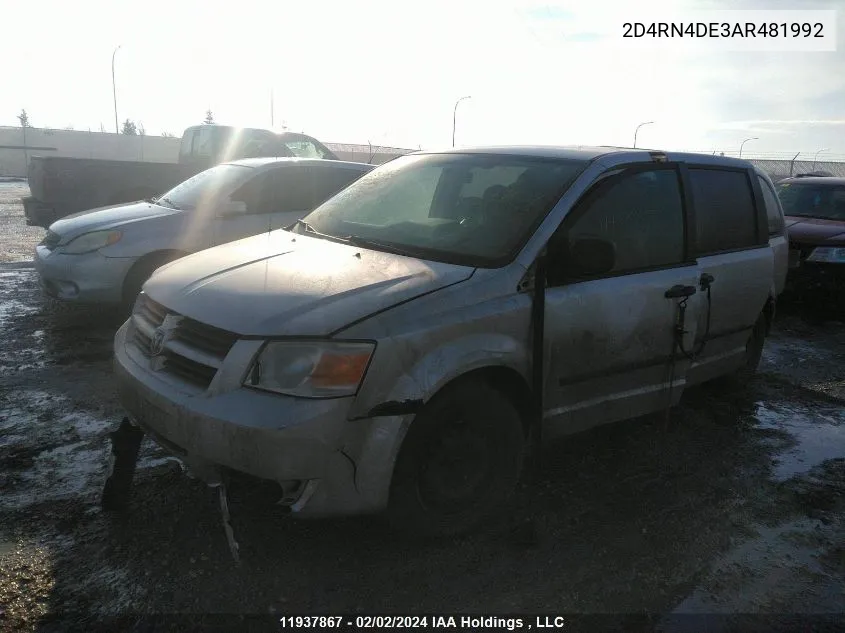 2D4RN4DE3AR481992 2010 Dodge Grand Caravan Se