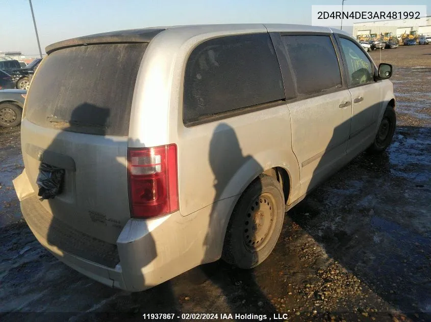 2D4RN4DE3AR481992 2010 Dodge Grand Caravan Se