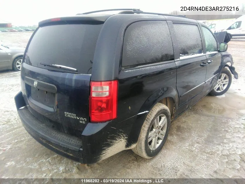 2010 Dodge Grand Caravan Se VIN: 2D4RN4DE3AR275216 Lot: 11968282