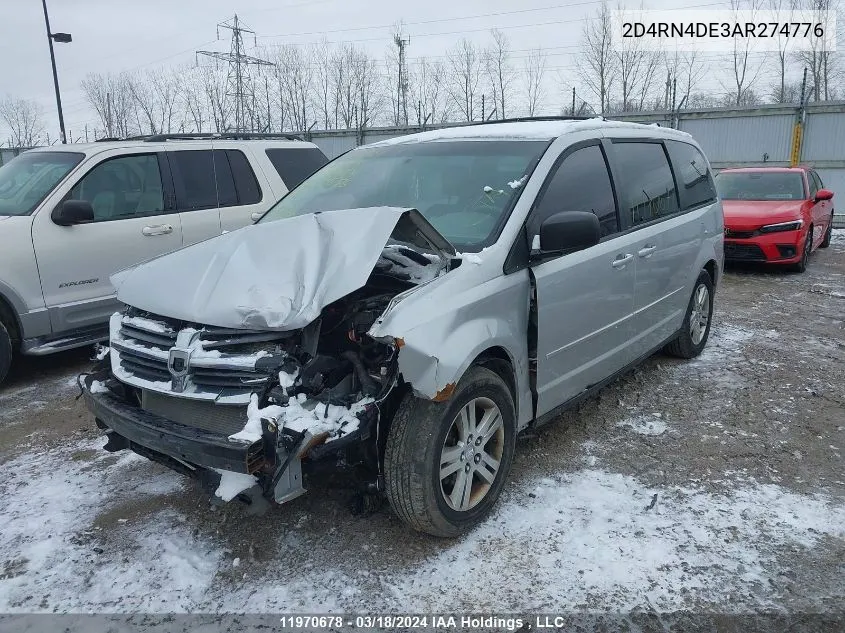 2D4RN4DE3AR274776 2010 Dodge Grand Caravan Se