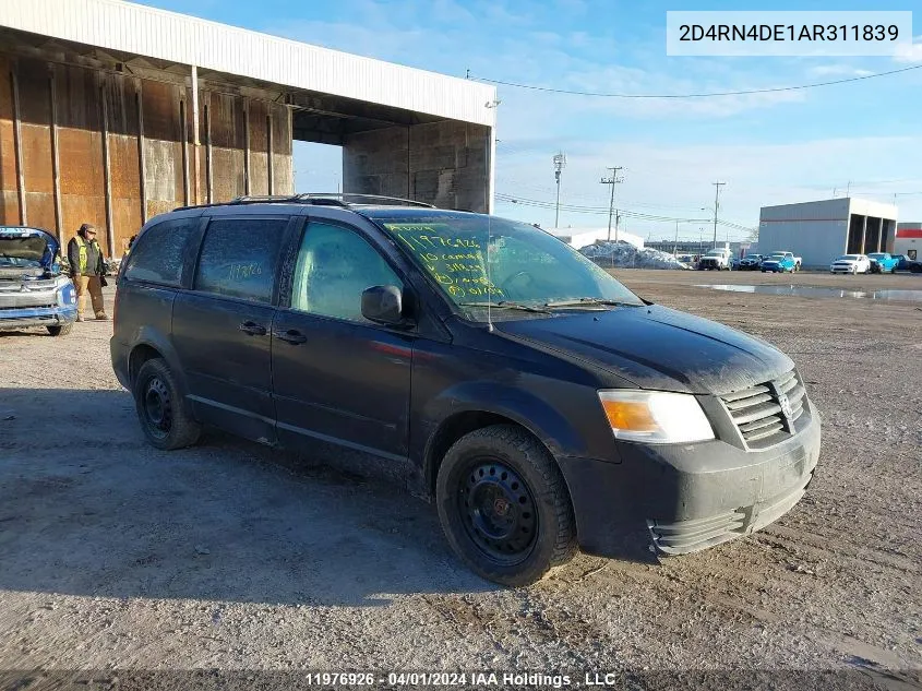 2D4RN4DE1AR311839 2010 Dodge Grand Caravan Se