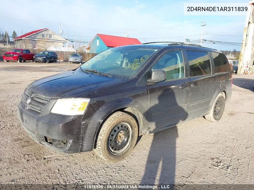 2010 Dodge Grand Caravan Se VIN: 2D4RN4DE1AR311839 Lot: 11976926