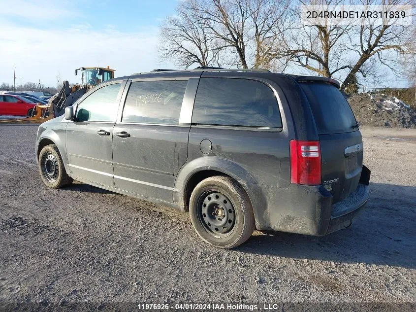 2010 Dodge Grand Caravan Se VIN: 2D4RN4DE1AR311839 Lot: 11976926