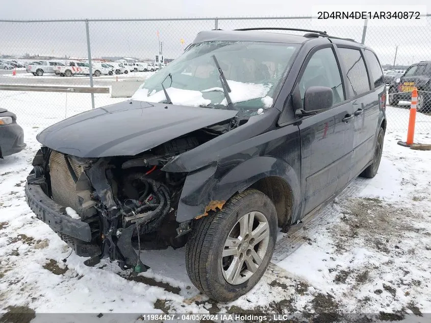 2010 Dodge Grand Caravan Se VIN: 2D4RN4DE1AR340872 Lot: 11984457