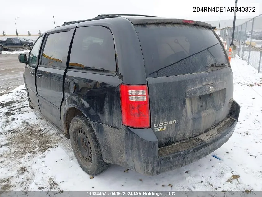 2010 Dodge Grand Caravan Se VIN: 2D4RN4DE1AR340872 Lot: 11984457