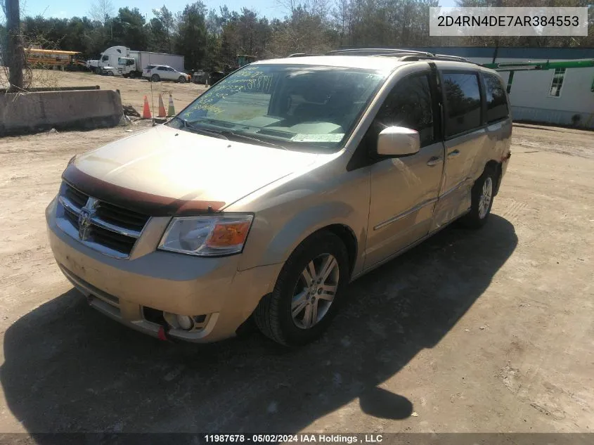 2010 Dodge Grand Caravan Se VIN: 2D4RN4DE7AR384553 Lot: 11987678