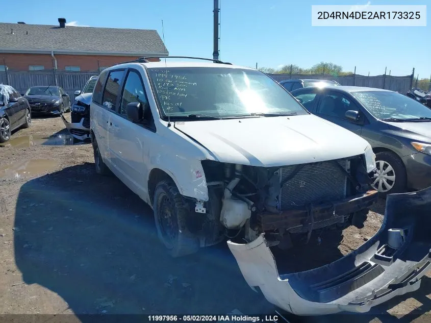 2010 Dodge Grand Caravan Se VIN: 2D4RN4DE2AR173325 Lot: 11997956