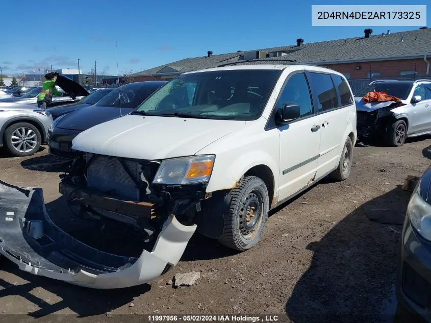 2010 Dodge Grand Caravan Se VIN: 2D4RN4DE2AR173325 Lot: 11997956