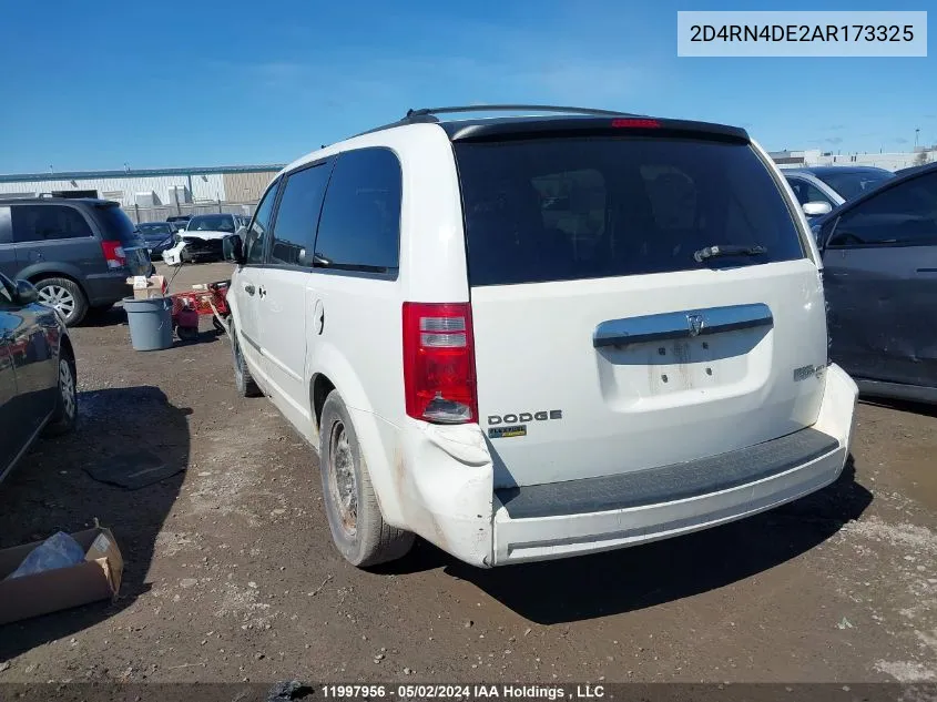 2010 Dodge Grand Caravan Se VIN: 2D4RN4DE2AR173325 Lot: 11997956