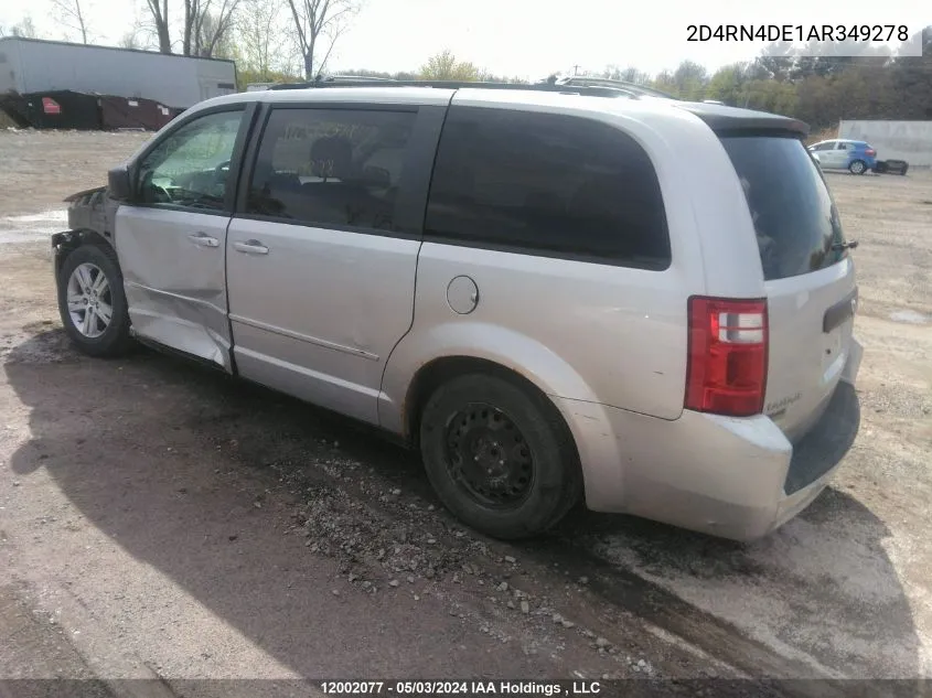 2D4RN4DE1AR349278 2010 Dodge Grand Caravan Se