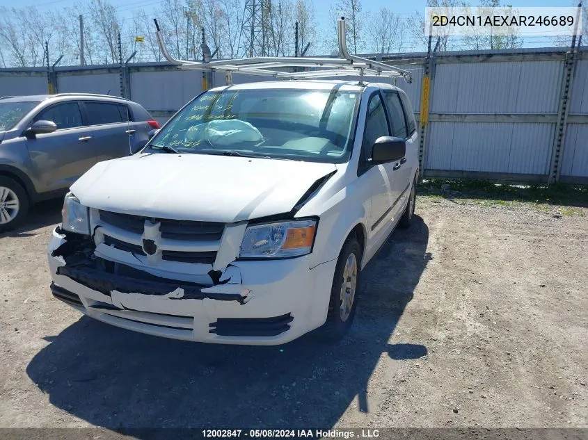 2010 Dodge Grand Caravan C/V VIN: 2D4CN1AEXAR246689 Lot: 12002847