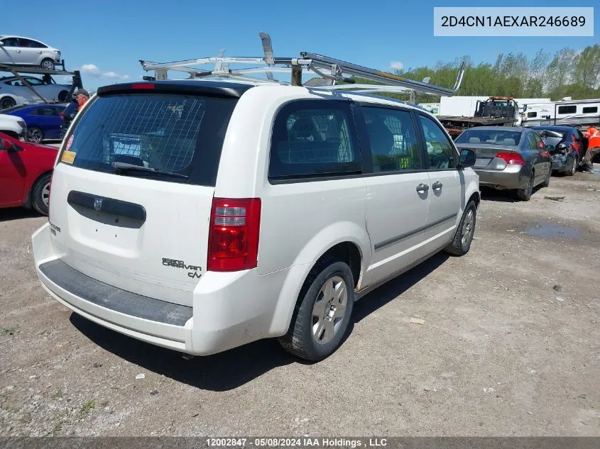 2010 Dodge Grand Caravan C/V VIN: 2D4CN1AEXAR246689 Lot: 12002847