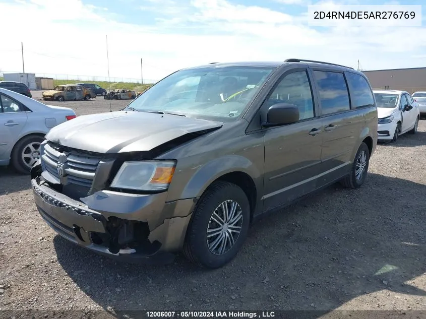 2D4RN4DE5AR276769 2010 Dodge Grand Caravan Se