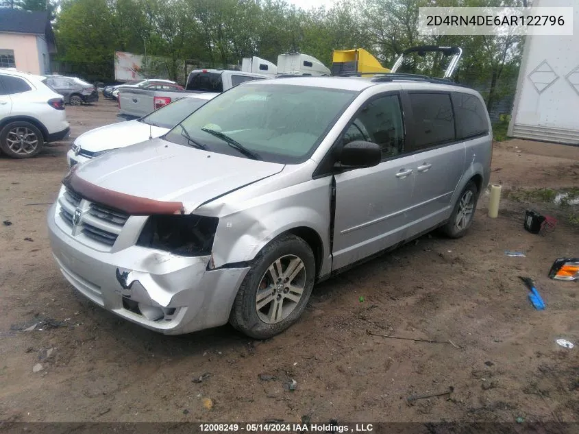 2010 Dodge Grand Caravan Se VIN: 2D4RN4DE6AR122796 Lot: 12008249