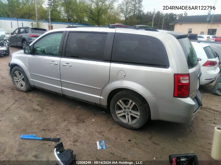 2010 Dodge Grand Caravan Se VIN: 2D4RN4DE6AR122796 Lot: 12008249