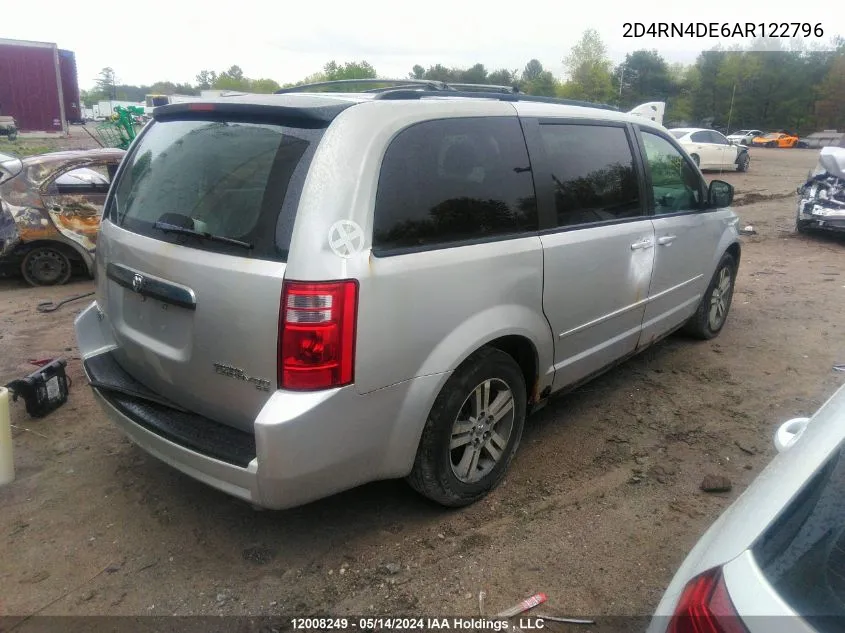 2010 Dodge Grand Caravan Se VIN: 2D4RN4DE6AR122796 Lot: 12008249