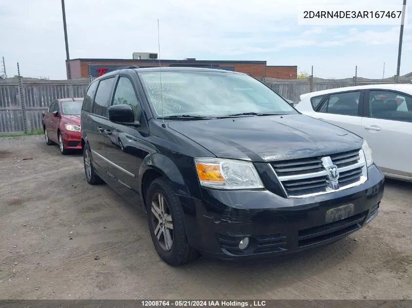 2D4RN4DE3AR167467 2010 Dodge Grand Caravan Sxt