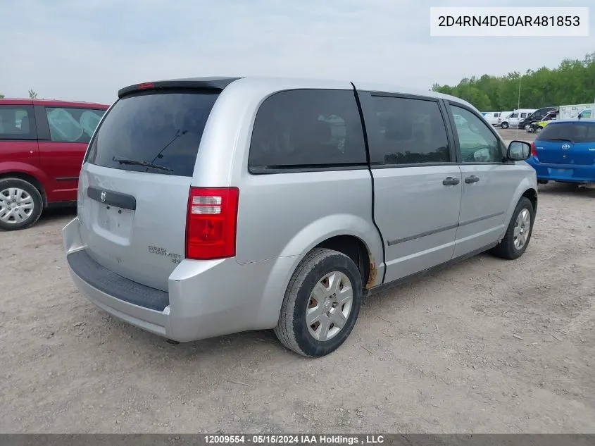 2D4RN4DE0AR481853 2010 Dodge Grand Caravan Se