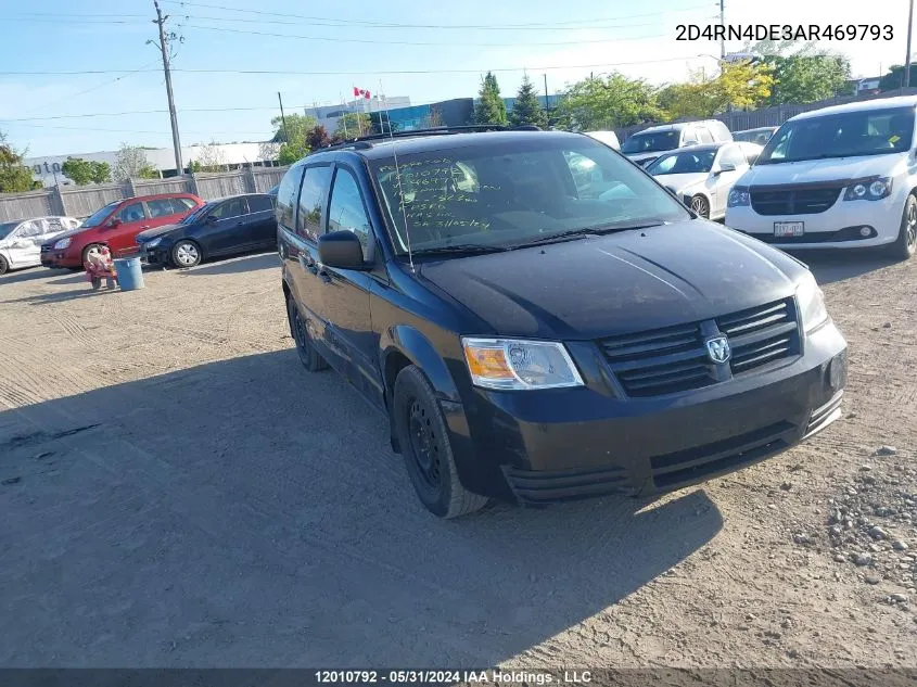 2010 Dodge Grand Caravan Se VIN: 2D4RN4DE3AR469793 Lot: 12010792