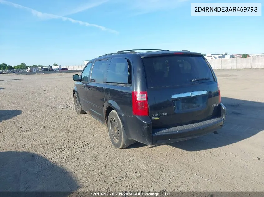 2010 Dodge Grand Caravan Se VIN: 2D4RN4DE3AR469793 Lot: 12010792