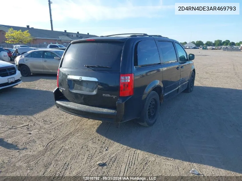 2010 Dodge Grand Caravan Se VIN: 2D4RN4DE3AR469793 Lot: 12010792