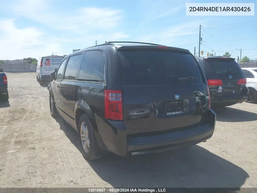 2010 Dodge Grand Caravan Se VIN: 2D4RN4DE1AR430426 Lot: 12010857