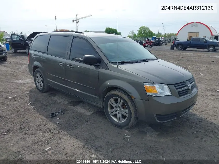 2D4RN4DE4AR312130 2010 Dodge Grand Caravan Se