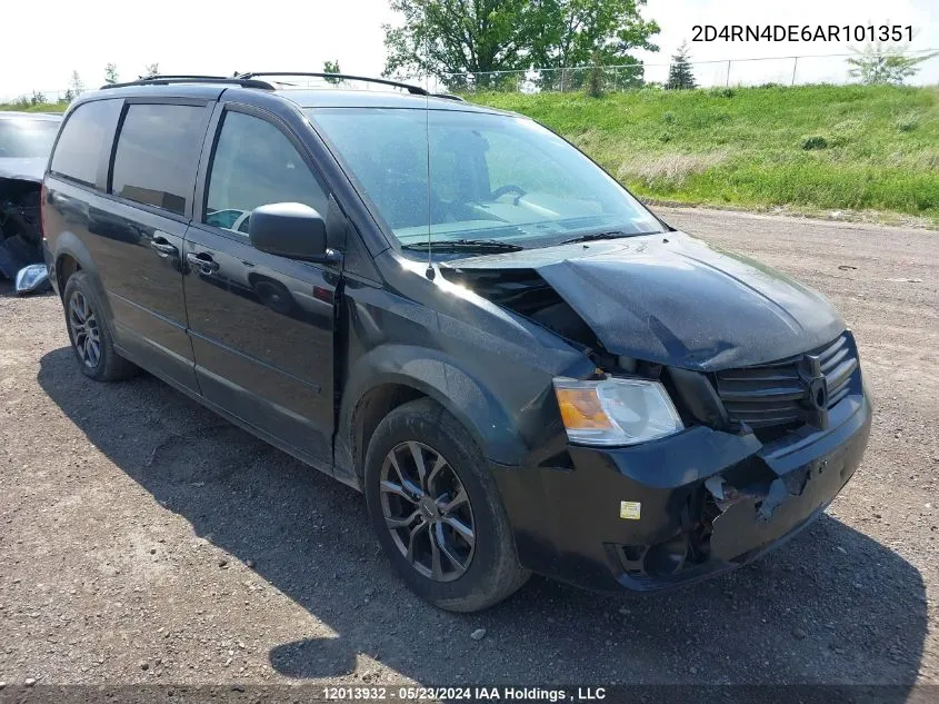 2010 Dodge Grand Caravan Se VIN: 2D4RN4DE6AR101351 Lot: 12013932