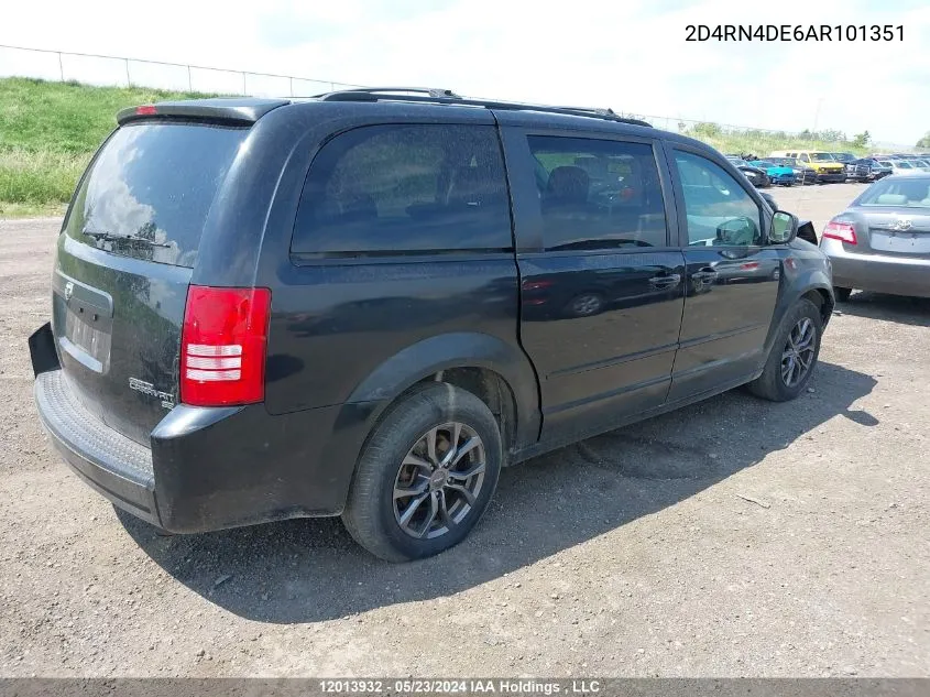 2D4RN4DE6AR101351 2010 Dodge Grand Caravan Se