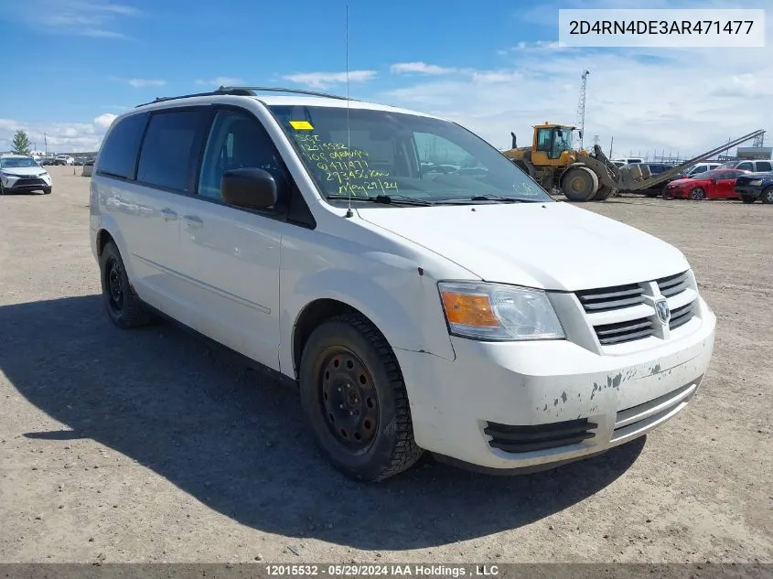 2010 Dodge Grand Caravan Se VIN: 2D4RN4DE3AR471477 Lot: 12015532