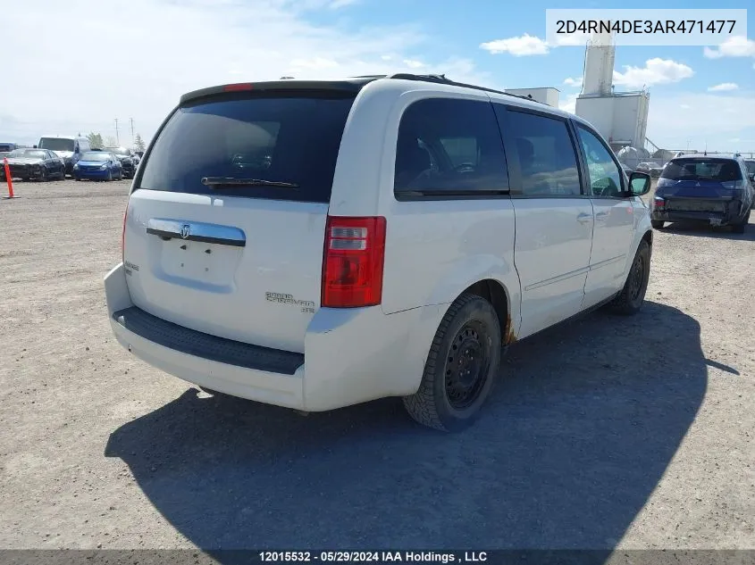 2010 Dodge Grand Caravan Se VIN: 2D4RN4DE3AR471477 Lot: 12015532