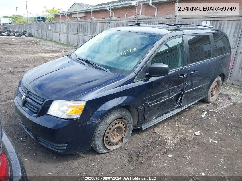 2D4RN4DE0AR469749 2010 Dodge Grand Caravan Se